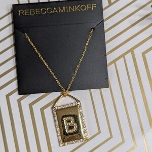 Rebecca Minkoff Gold Initial B Pendant Necklace NEW!